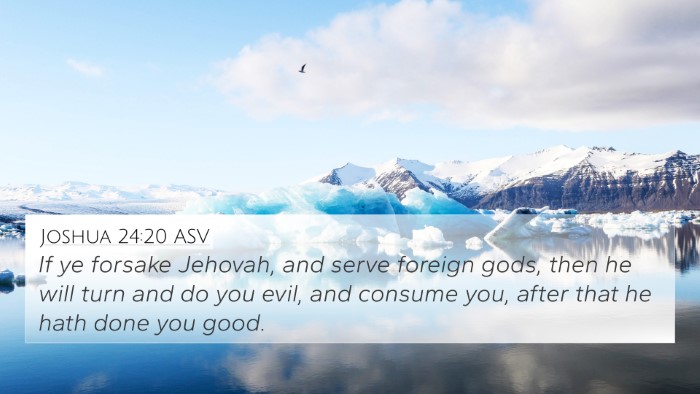 Joshua 24:20 ASV Bible Verse Image