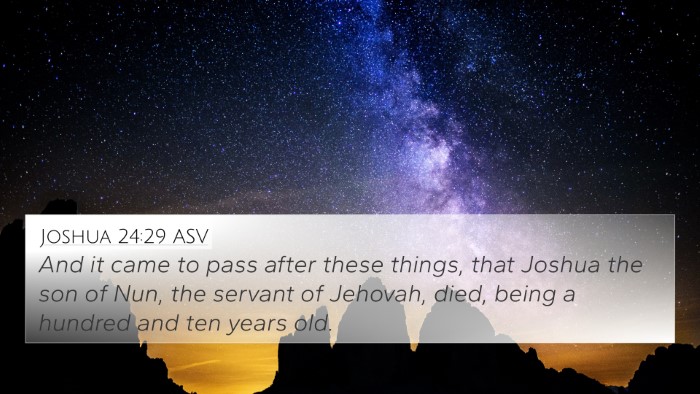 Joshua 24:29 ASV Bible Verse Image