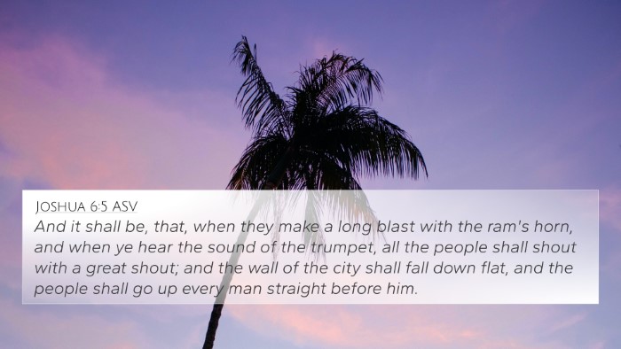 Joshua 6:5 ASV Bible Verse Image