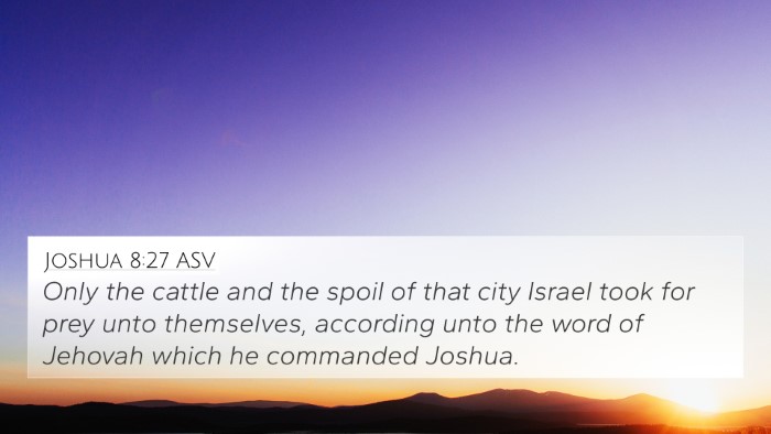 Joshua 8:27 ASV Bible Verse Image