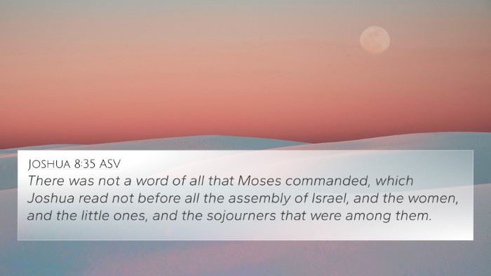 Joshua 8:35 ASV 4K Wallpaper - There was not a word of all that Moses commanded, - 4K Wallpaper Bible Verse