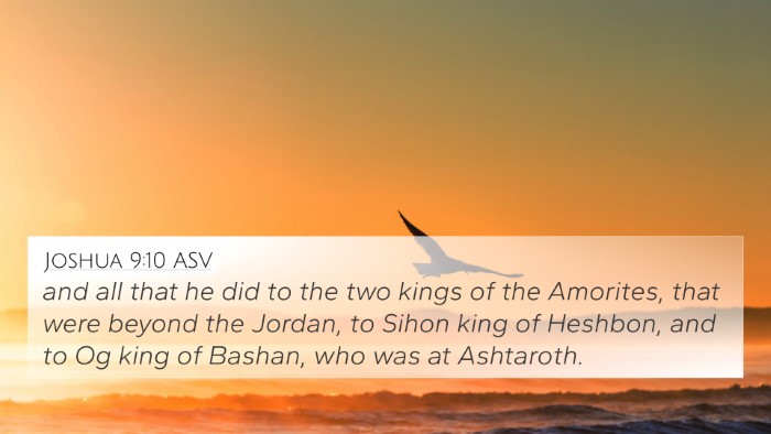 Joshua 9:10 ASV Bible Verse Image