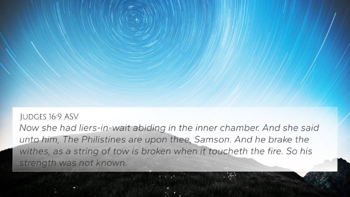 Judges 16:9 ASV 4K Wallpaper - Now she had liers-in-wait abiding in the inner - 4K Wallpaper Bible Verse