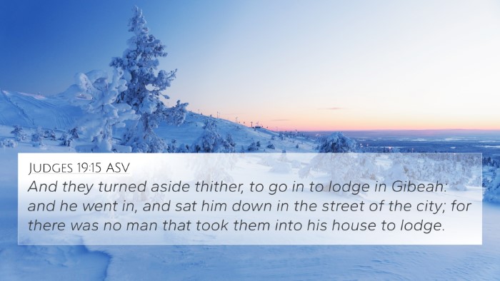 Judges 19:15 ASV 4K Wallpaper - And they turned aside thither, to go in to lodge - 4K Wallpaper Bible Verse