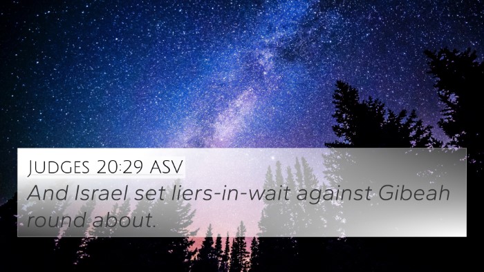Judges 20:29 ASV Bible Verse Image