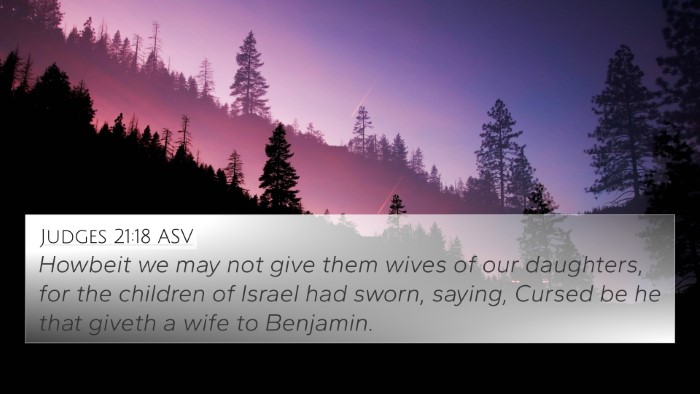 Judges 21:18 ASV Bible Verse Image