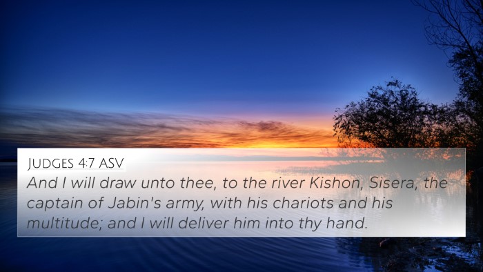 Judges 4:7 ASV Bible Verse Image