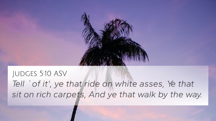 Judges 5:10 ASV Bible Verse Image