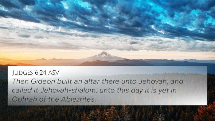 Judges 6:24 ASV Bible Verse Image