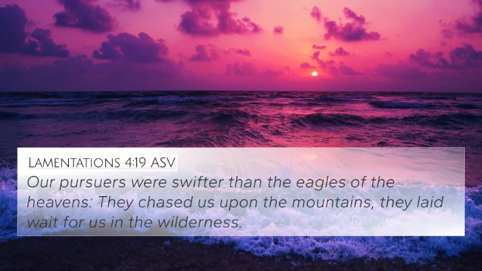 Lamentations 4:19 ASV Bible Verse Image