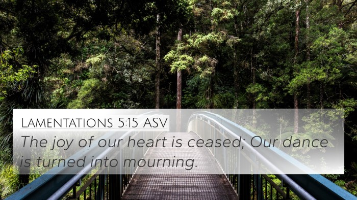 Lamentations 5:15 ASV 4K Wallpaper - The joy of our heart is ceased; Our dance is - 4K Wallpaper Bible Verse