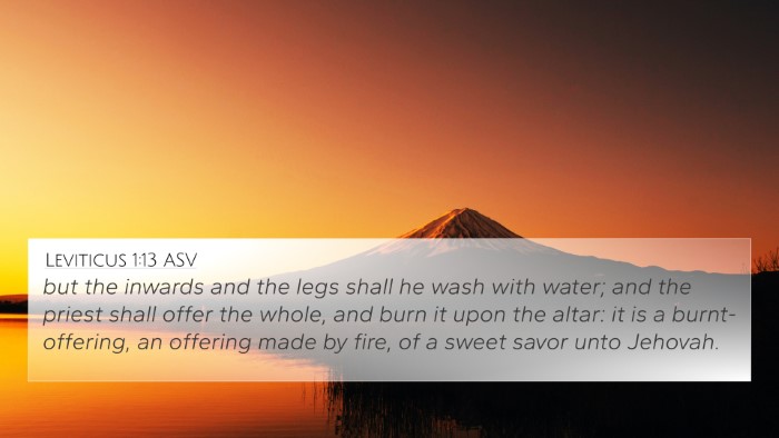 Leviticus 1:13 ASV Bible Verse Image