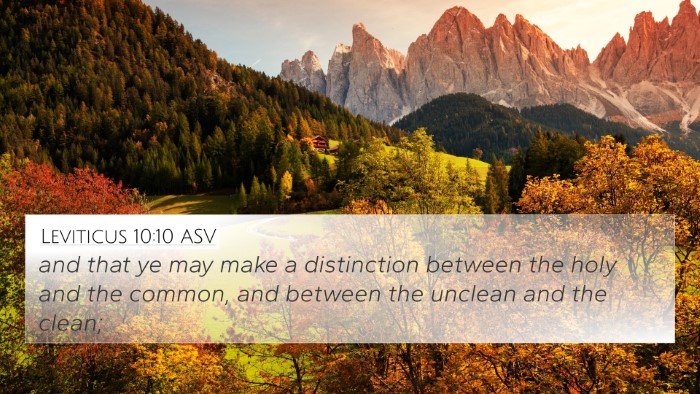 Leviticus 10:10 ASV Bible Verse Image