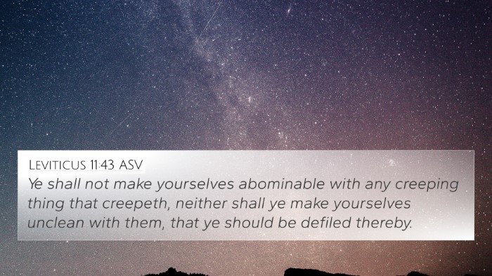 Leviticus 11:43 ASV Bible Verse Image