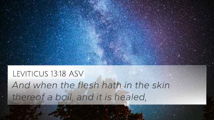 Leviticus 13:18 ASV 4K Wallpaper - And when the flesh hath in the skin thereof a - 4K Wallpaper Bible Verse