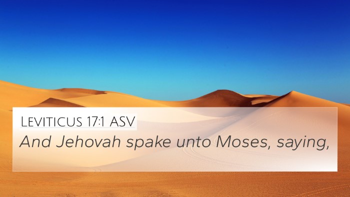 Leviticus 17:1 ASV 4K Wallpaper - And Jehovah spake unto Moses, - 4K Wallpaper Bible Verse
