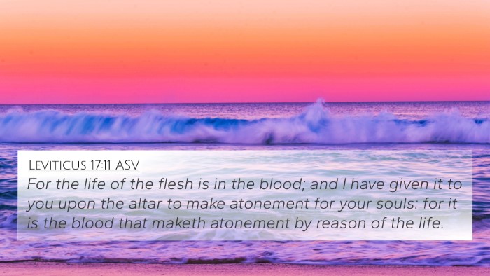 Leviticus 17:11 ASV Bible Verse Image