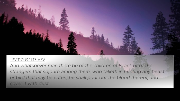 Leviticus 17:13 ASV Bible Verse Image