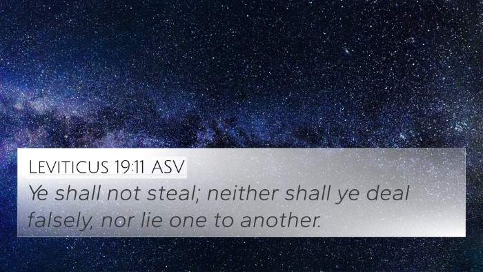 Leviticus 19:11 ASV Bible Verse Image