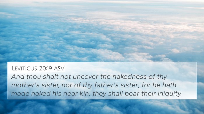 Leviticus 20:19 ASV Bible Verse Image