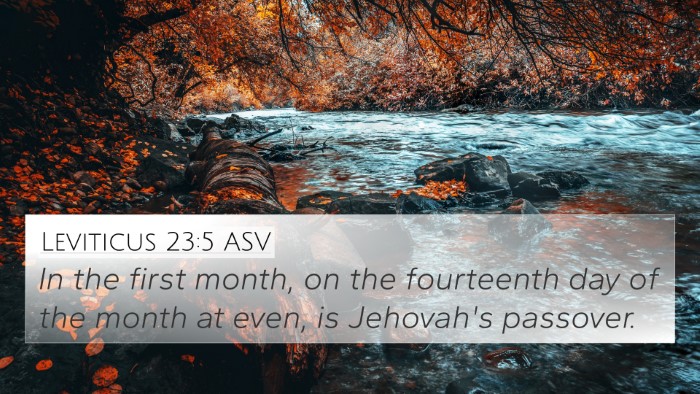 Leviticus 23:5 ASV Bible Verse Image