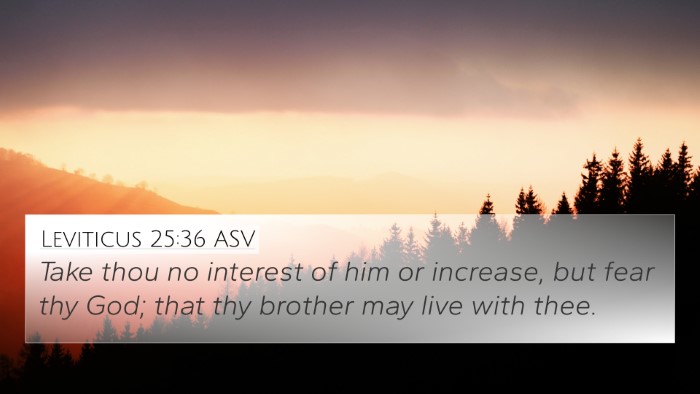 Leviticus 25:36 ASV Bible Verse Image