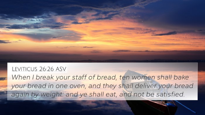 Leviticus 26:26 ASV Bible Verse Image