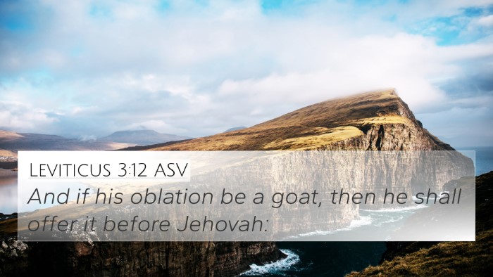 Leviticus 3:12 ASV 4K Wallpaper - And if his oblation be a goat, then he shall - 4K Wallpaper Bible Verse