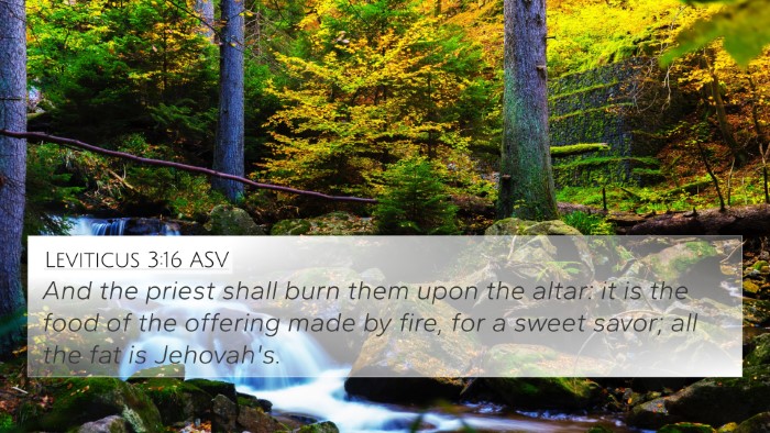 Leviticus 3:16 ASV Bible Verse Image