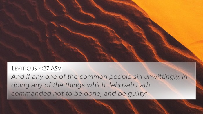 Leviticus 4:27 ASV Bible Verse Image