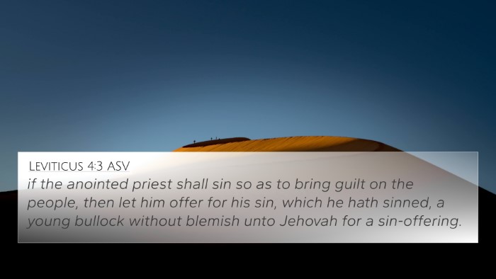 Leviticus 4:3 ASV 4K Wallpaper - if the anointed priest shall sin so as to bring - 4K Wallpaper Bible Verse