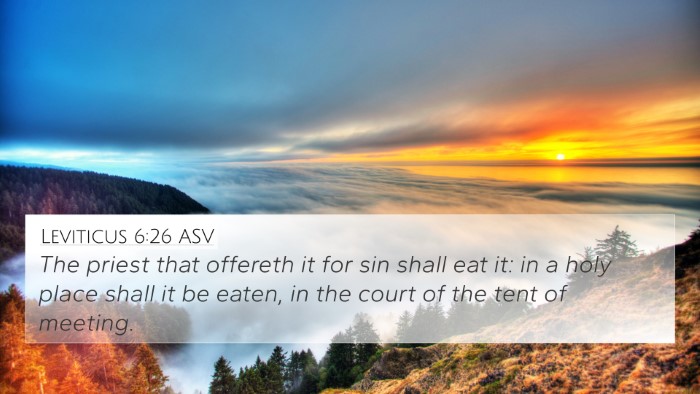 Leviticus 6:26 ASV Bible Verse Image
