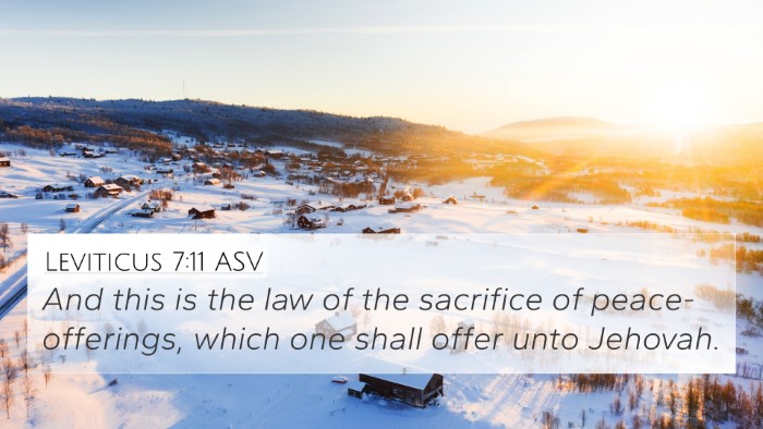 Leviticus 7:11 ASV Bible Verse Image