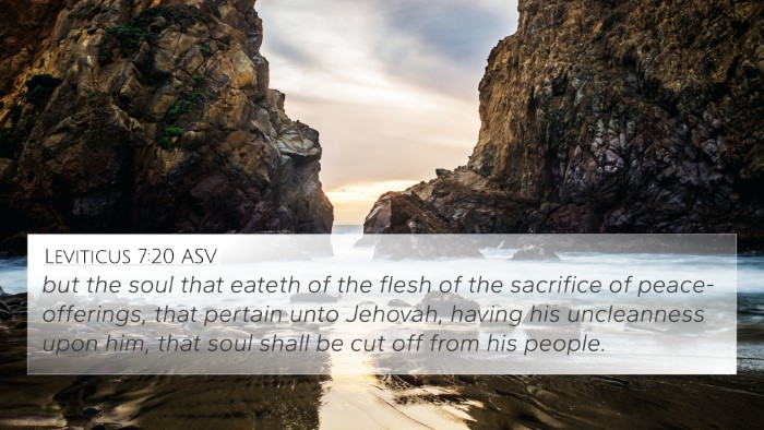Leviticus 7:20 ASV Bible Verse Image