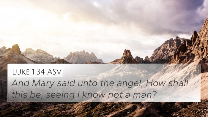 Luke 1:34 ASV Bible Verse Image