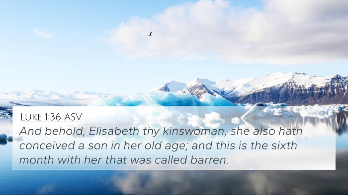 Luke 1:36 ASV 4K Wallpaper - And behold, Elisabeth thy kinswoman, she also - 4K Wallpaper Bible Verse
