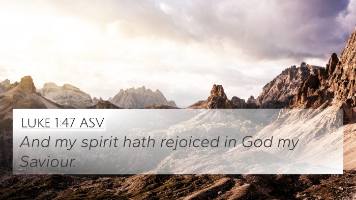 Luke 1:47 ASV Bible Verse Image