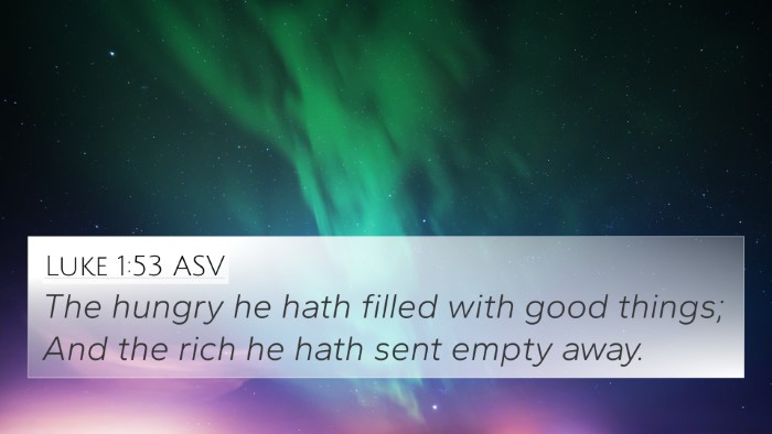 Luke 1:53 ASV Bible Verse Image