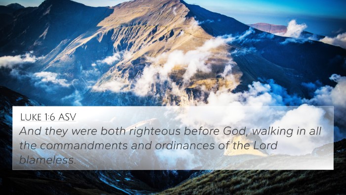 Luke 1:6 ASV Bible Verse Image