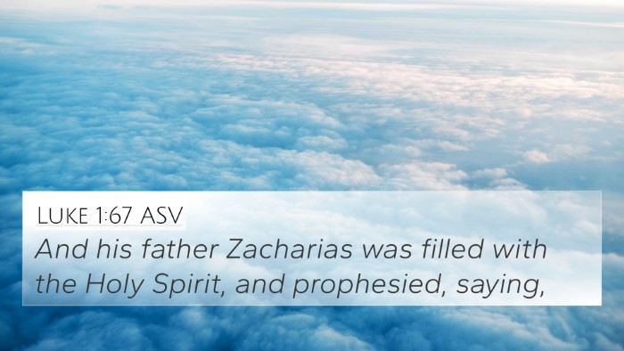 Luke 1:67 ASV 4K Wallpaper - And his father Zacharias was filled with the Holy - 4K Wallpaper Bible Verse
