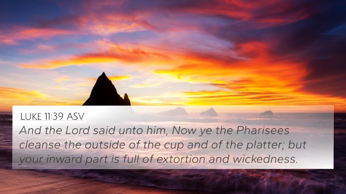 Luke 11:39 ASV Bible Verse Image