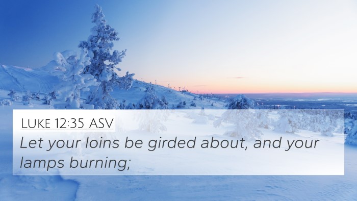 Luke 12:35 ASV Bible Verse Image