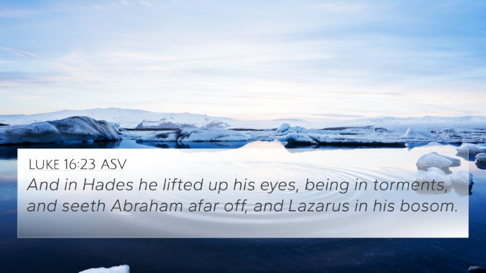 Luke 16:23 ASV Bible Verse Image