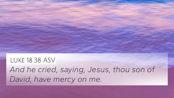 Luke 18:38 ASV Bible Verse Image