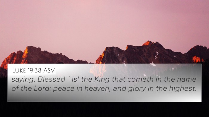 Luke 19:38 ASV Bible Verse Image