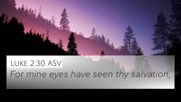 Luke 2:30 ASV Bible Verse Image