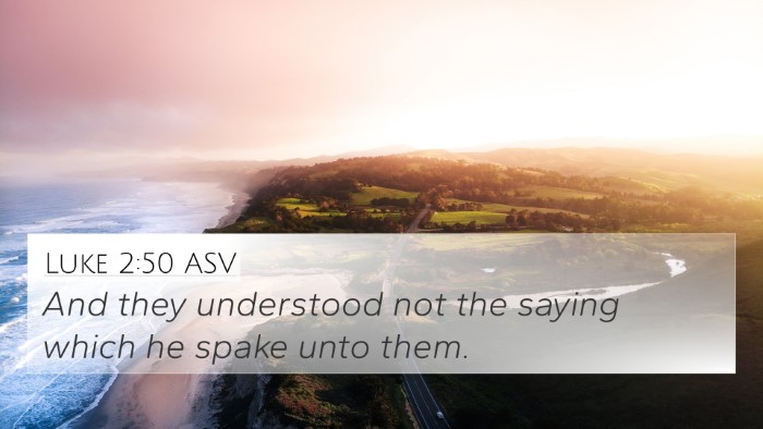 Luke 2:50 ASV 4K Wallpaper - And they understood not the saying which he spake - 4K Wallpaper Bible Verse