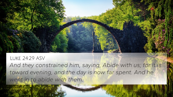 Luke 24:29 ASV Bible Verse Image