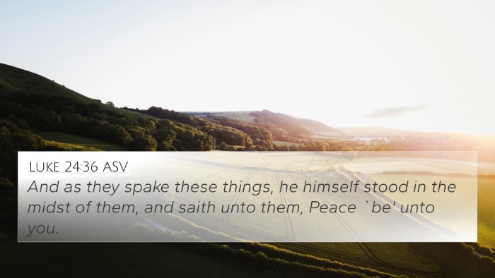 Luke 24:36 ASV Bible Verse Image