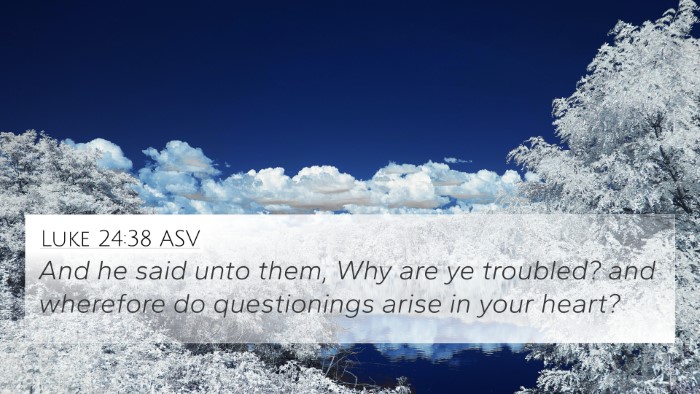 Luke 24:38 ASV Bible Verse Image